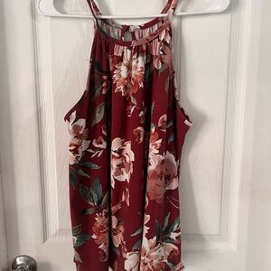 Papermoon Burgundy Pleated Camisole Top